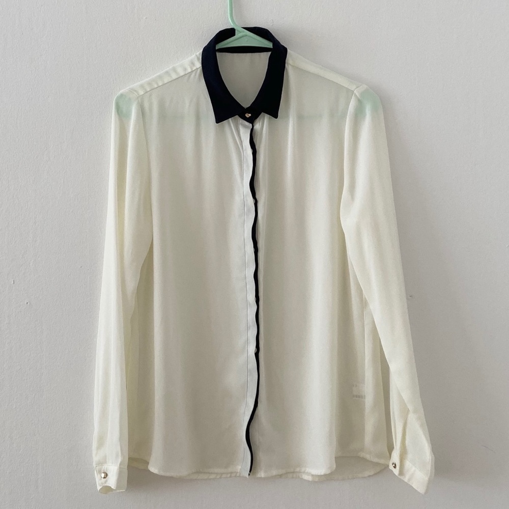 SEED White button down shirt